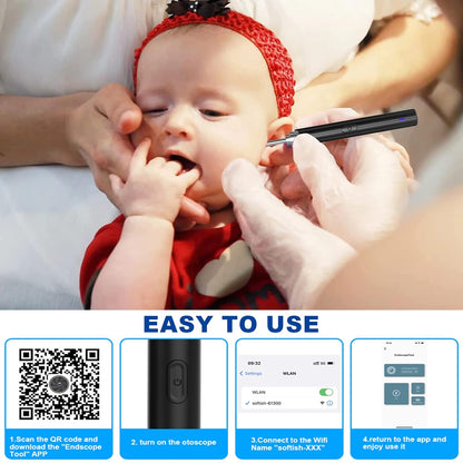 Limpiador de Oídos con Cámara y Wifi.