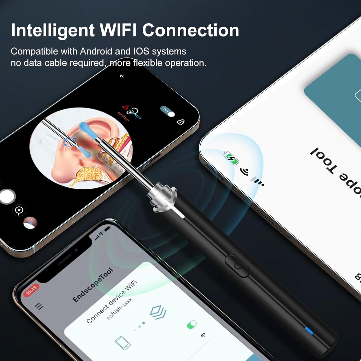 Limpiador de Oídos con Cámara y Wifi.